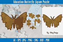 Butterfly Puzzle SVG Bundle - CraftNest - Digital Crafting and Art