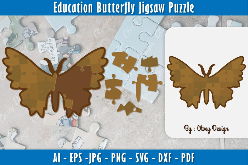 Butterfly Puzzle SVG Bundle - CraftNest - Digital Crafting and Art
