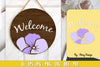 Pansy Flower Welcome Sign SVG Bundle