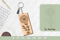 Flower Keychain Laser Cut SVG Bundle 27 - CraftNest - Digital Crafting and Art