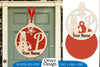 Snowman Name Christmas Ball SVG Bundle