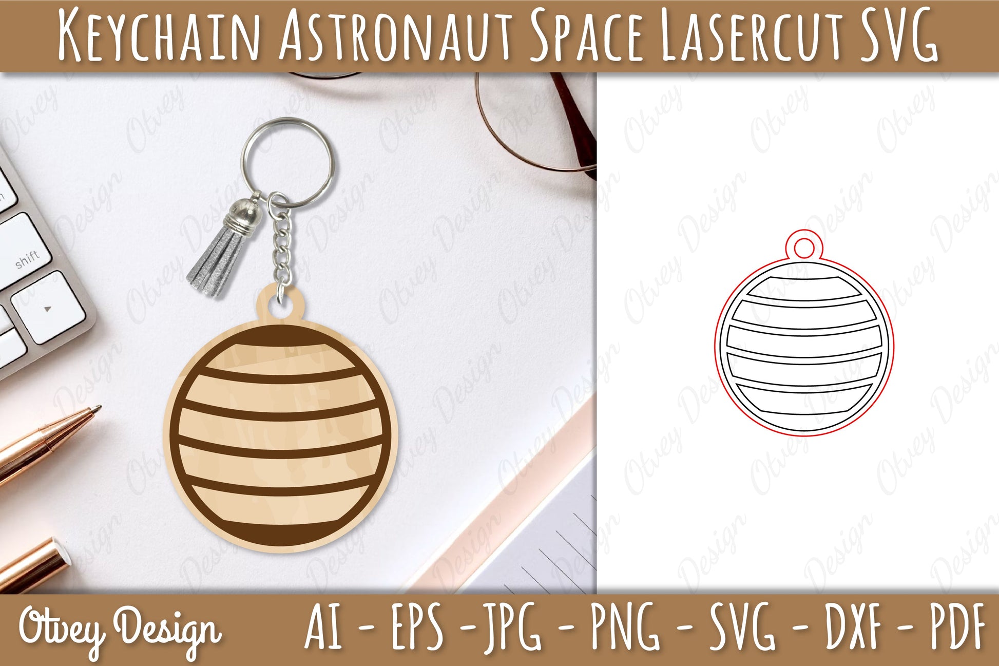 Astronaut Space Keychain Earring SVG Bundle 17 - CraftNest - Digital Crafting and Art