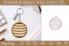 Astronaut Space Keychain Earring SVG Bundle 17 - CraftNest - Digital Crafting and Art