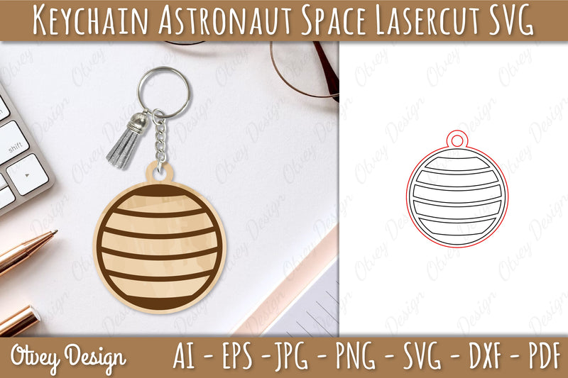Astronaut Space Keychain Earring SVG Bundle 17 - CraftNest - Digital Crafting and Art