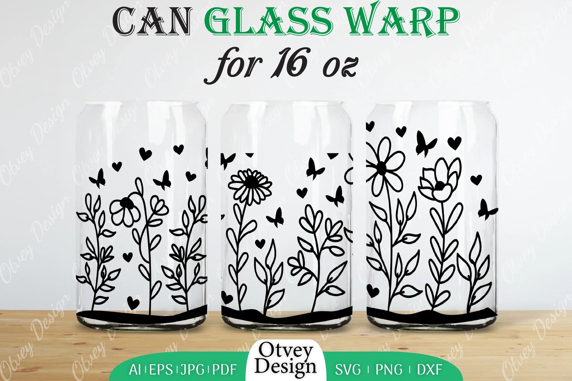 Blooming Wildflowers Can Glass 16 OZ SVG Bundle 10 - CraftNest - Digital Crafting and Art