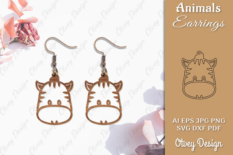 Animal Earrings SVG Bundle 28 - CraftNest - Digital Crafting and Art