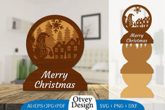 Christmas Snowman Layered Lasercut SVG Bundle 7 - CraftNest - Digital Crafting and Art