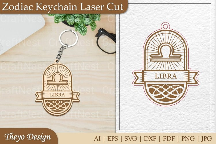 Zodiac Keychain SVG Bundle