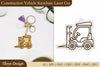 Construction Vehicle Keychain Laser Cut SVG