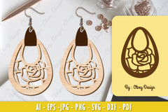 Flower Earring Laser Cut SVG Bundle 58 - CraftNest - Digital Crafting and Art