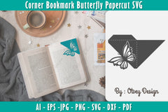 Butterfly Corner Bookmark SVG Bundle 14 - CraftNest - Digital Crafting and Art