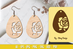 Flower Earring Laser Cut SVG Bundle 68 - CraftNest - Digital Crafting and Art