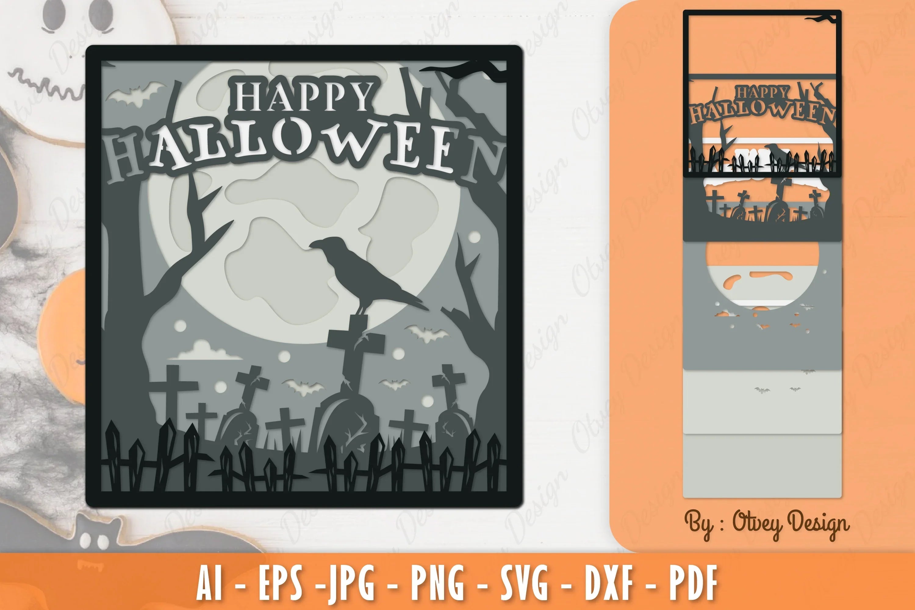 Halloween Layered Lasercut SVG Bundle 7 - CraftNest - Digital Crafting and Art
