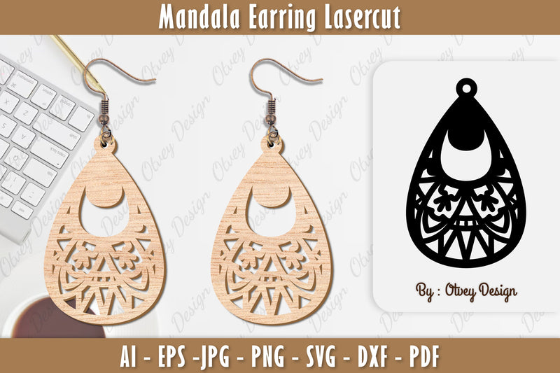 Earring Mandala SVG Bundle 38 - CraftNest - Digital Crafting and Art