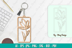 Flower Keychain SVG Bundle 11 - CraftNest - Digital Crafting and Art