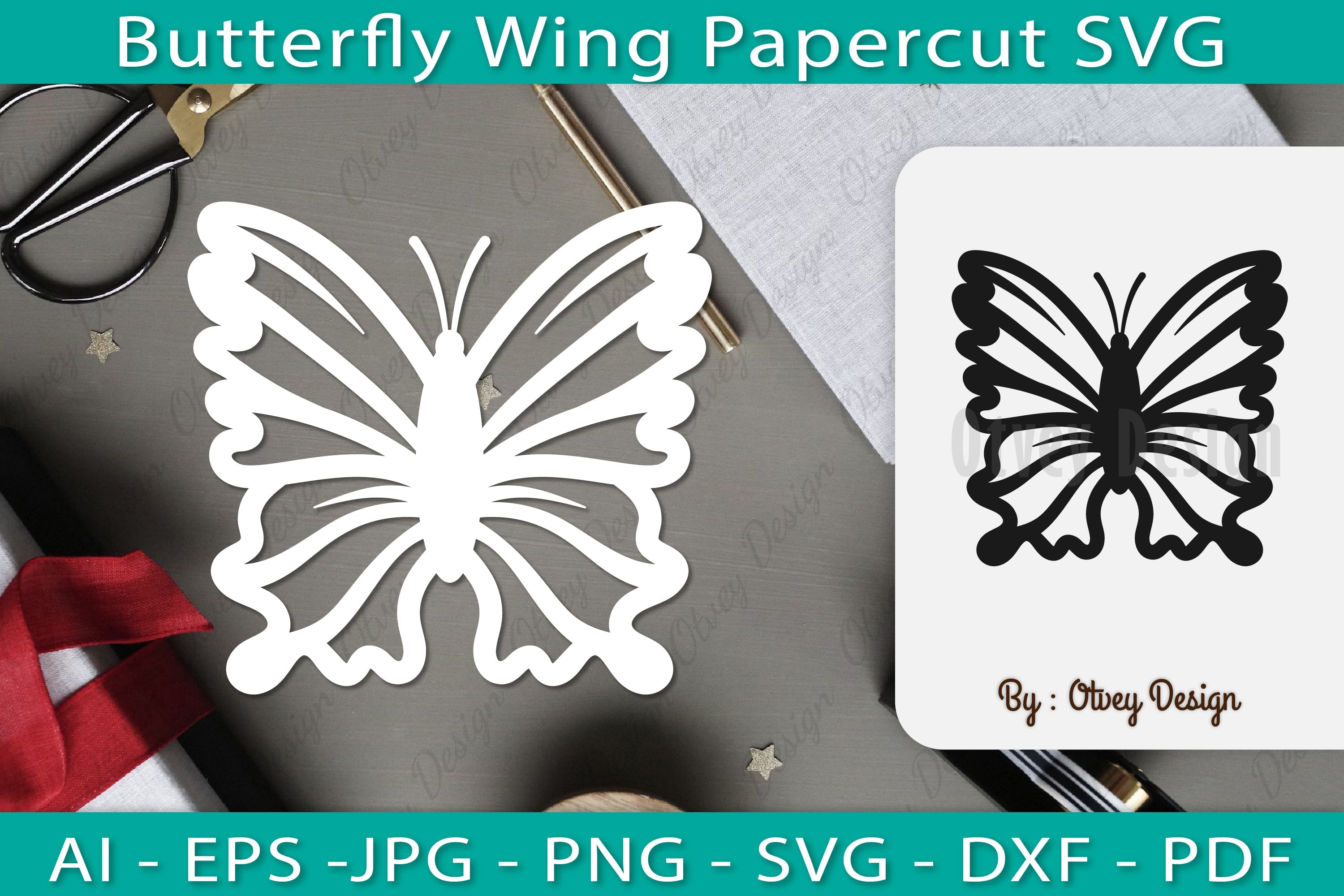 Butterfly Papercut SVG Bundle 15 - CraftNest - Digital Crafting and Art