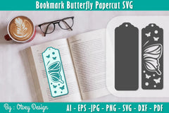 Bookmark Butterfly SVG Bundle 15 - CraftNest - Digital Crafting and Art