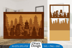 Snowman Layered Lasercut SVG Bundle 9 - CraftNest - Digital Crafting and Art