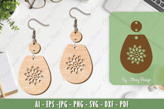 Flower Earrings Laser Cut SVG Bundle 69 - CraftNest - Digital Crafting and Art
