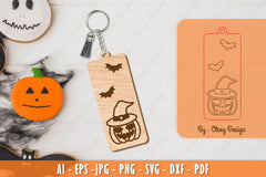 Halloween Keychain Laser Cut SVG Bundle 21 - CraftNest - Digital Crafting and Art