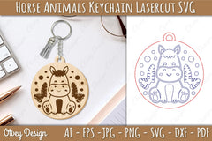 Horse Animal Keychain Laser Cut SVG Bundle - CraftNest - Digital Crafting and Art