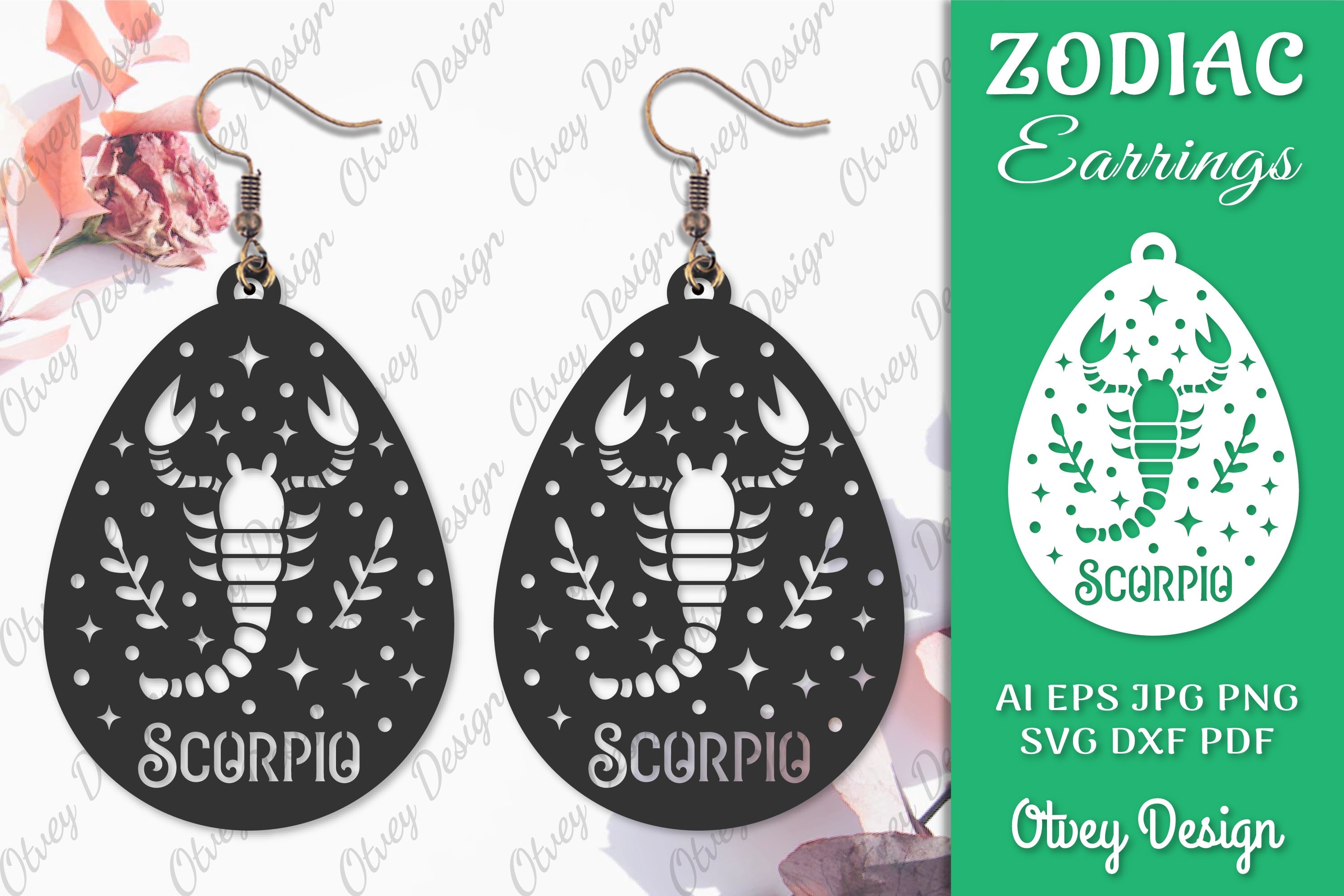 Zodiac Earring SVG Bundle 11 - CraftNest - Digital Crafting and Art