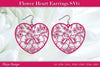 Flower Heart Earrings SVG Bundle