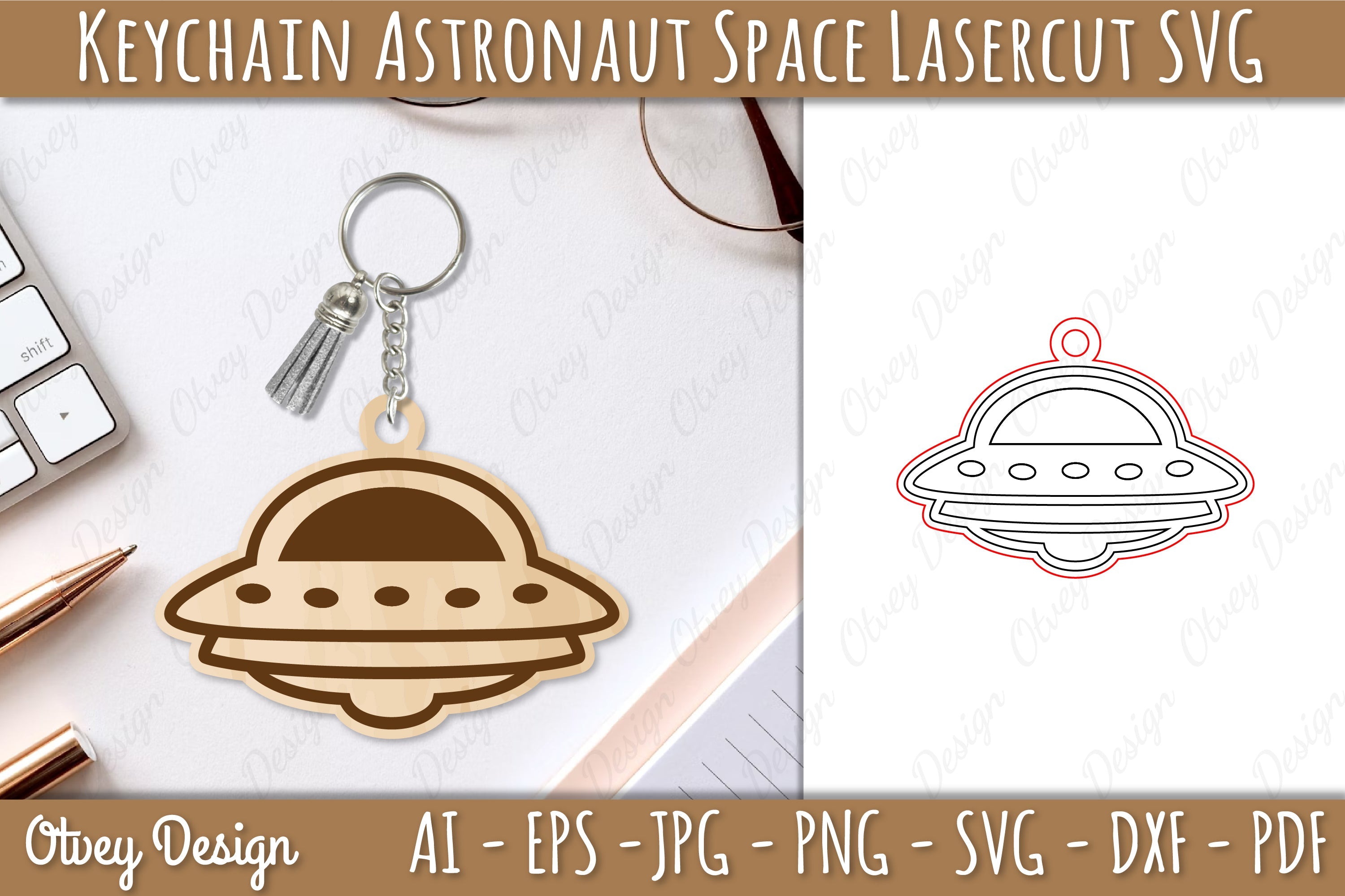 Astronaut Space Keychain Earring SVG Bundle 19 - CraftNest - Digital Crafting and Art
