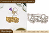 Construction Vehicle Keychain Laser Cut SVG Bundle