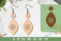 Flower Earrings Laser Cut SVG Bundle 89 - CraftNest - Digital Crafting and Art
