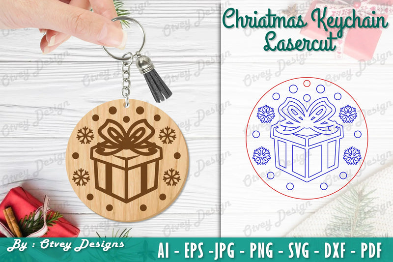 Christmas Keychain Lasercut SVG Bundle - CraftNest - Digital Crafting and Art