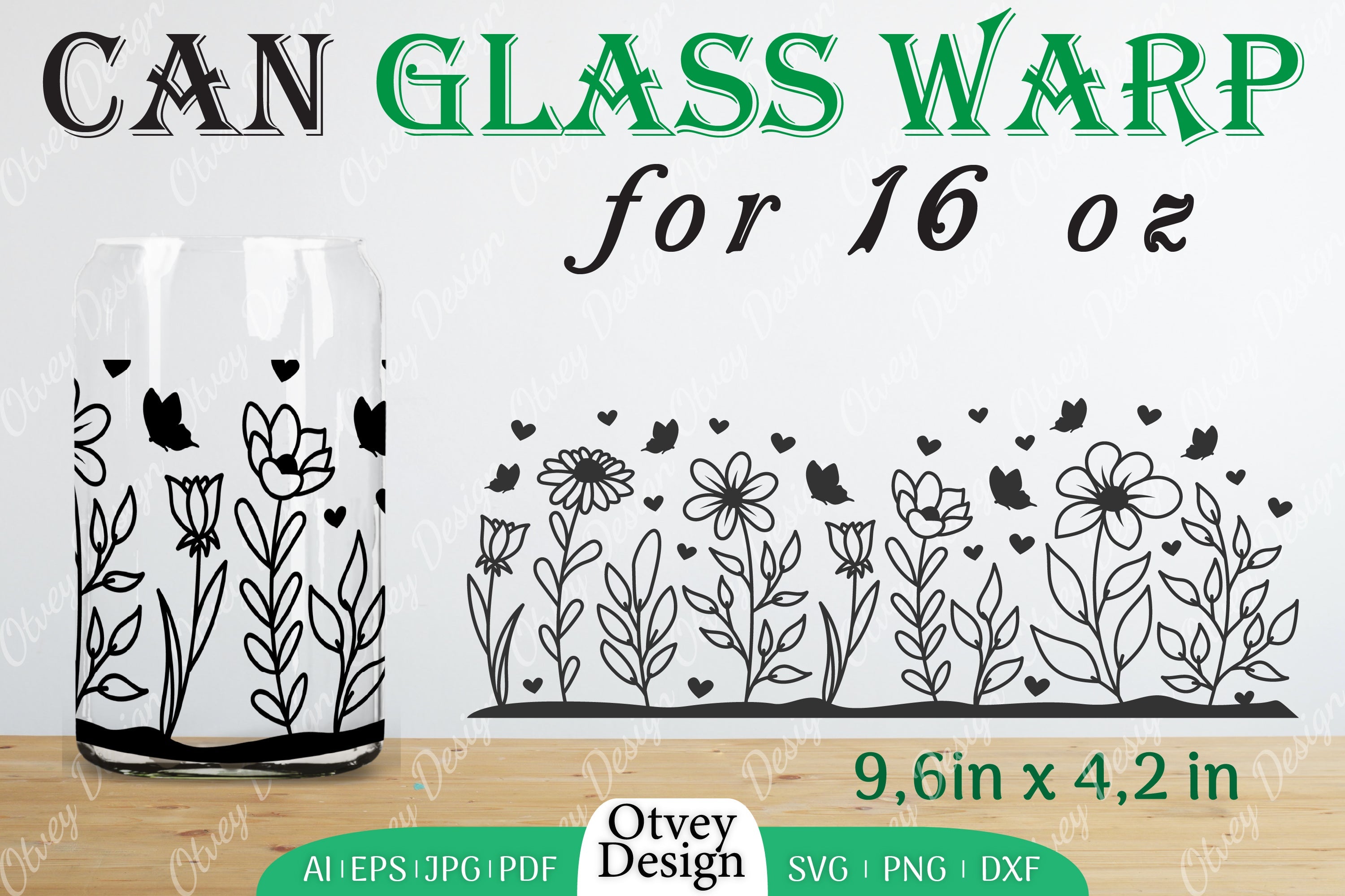 Blooming Wildflowers Can Glass 16 OZ SVG Bundle 11 - CraftNest - Digital Crafting and Art