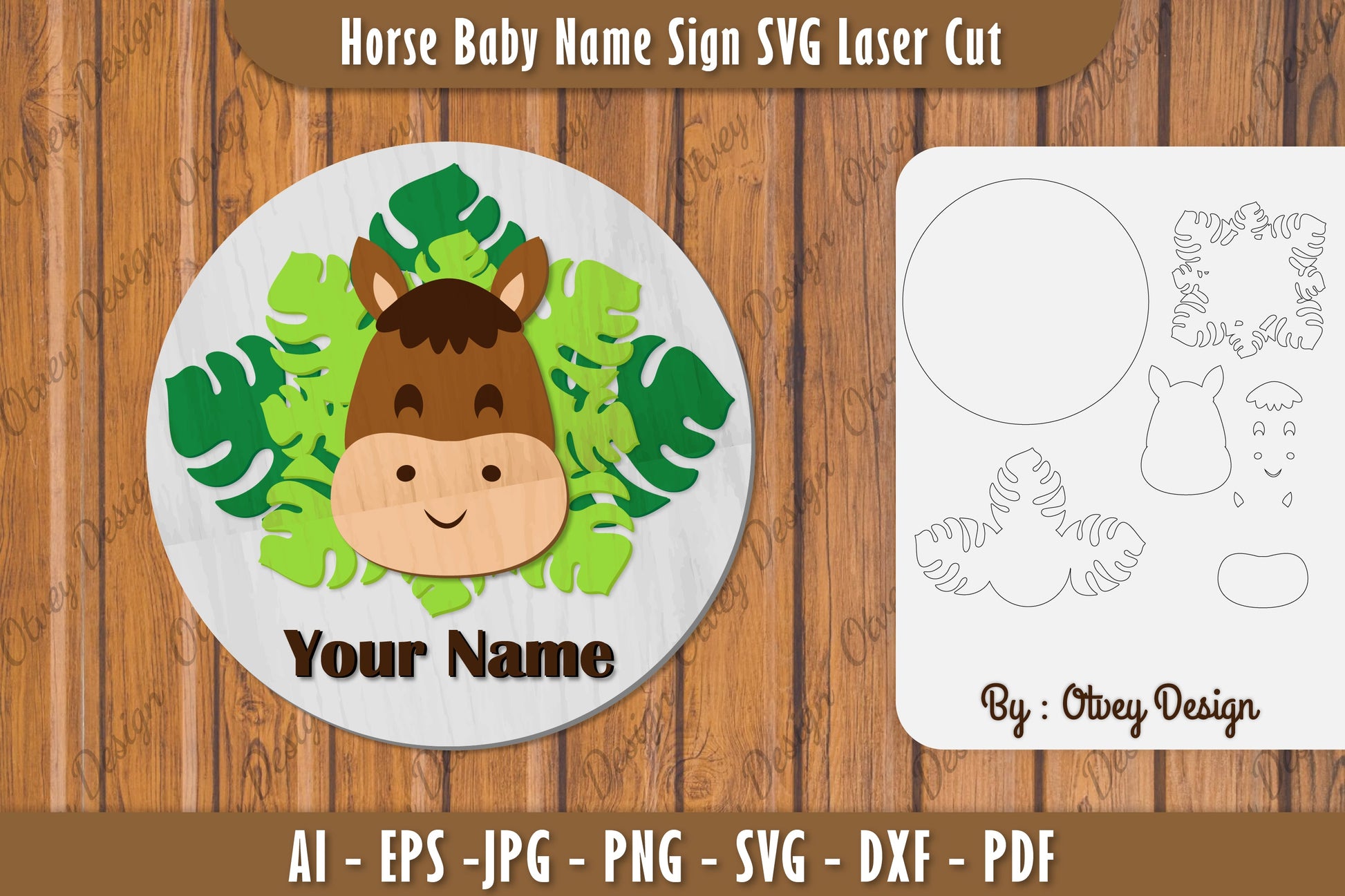 Baby Name Sign SVG Laser Cut Bundle 14 - CraftNest - Digital Crafting and Art