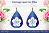 Laser Cut Flower Earrings SVG Bundle