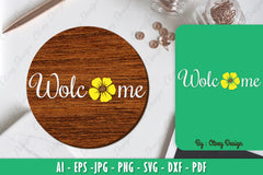 Buttercup Flower Welcome Sign SVG Bundle - CraftNest - Digital Crafting and Art