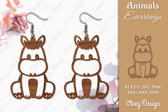 Animal Earrings SVG Bundle 14 - CraftNest - Digital Crafting and Art