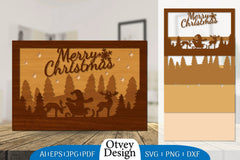 Christmas Santa Sleigh Lasercut SVG Bundle 9 - CraftNest - Digital Crafting and Art