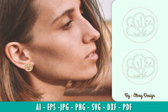 Flower Earring SVG Bundle 60 - CraftNest - Digital Crafting and Art