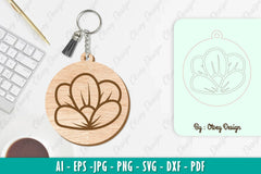 Flower Keychain SVG Bundle 36 - CraftNest - Digital Crafting and Art