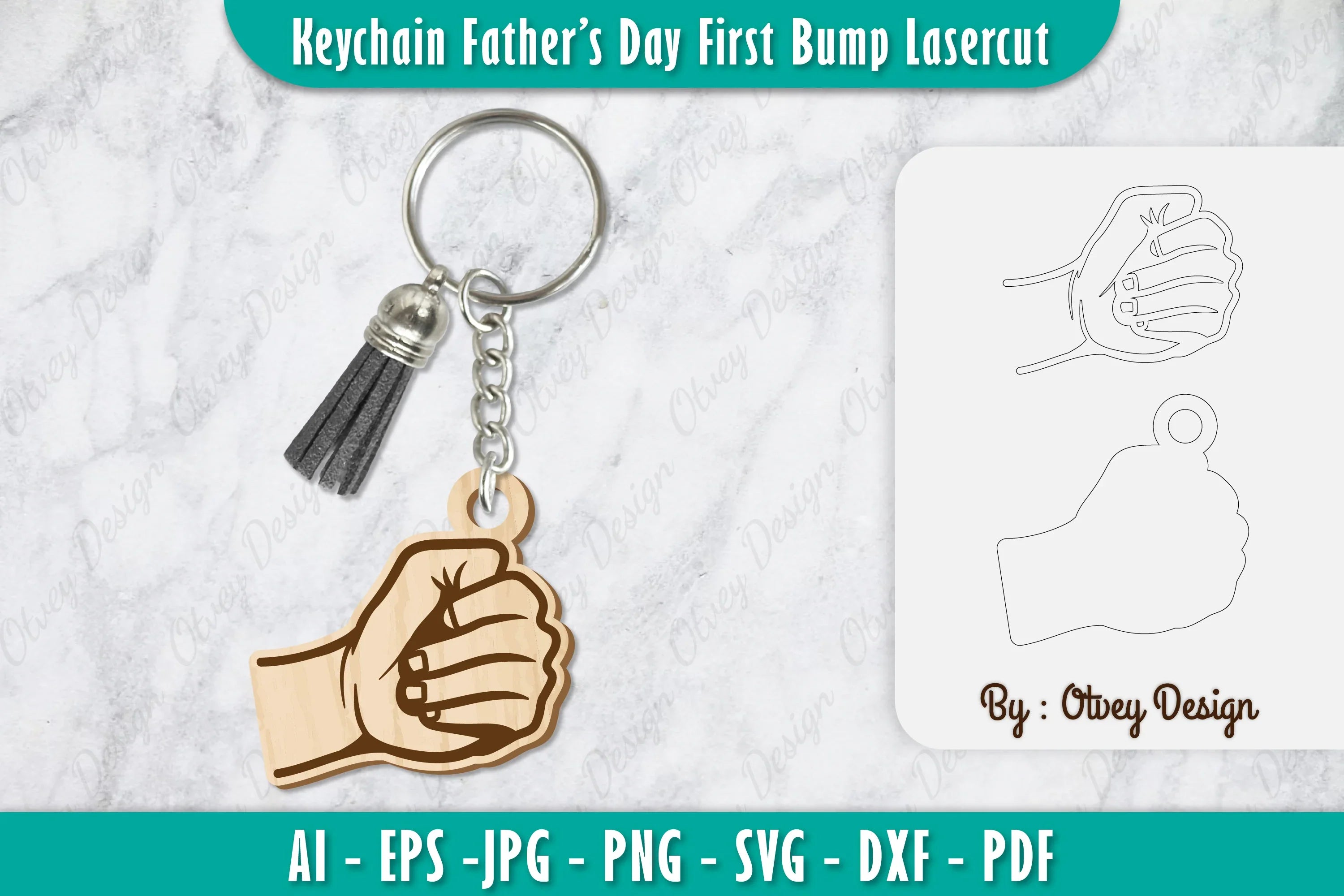 Father's Day Fist Bump Keychain SVG Bundle 16 - CraftNest - Digital Crafting and Art