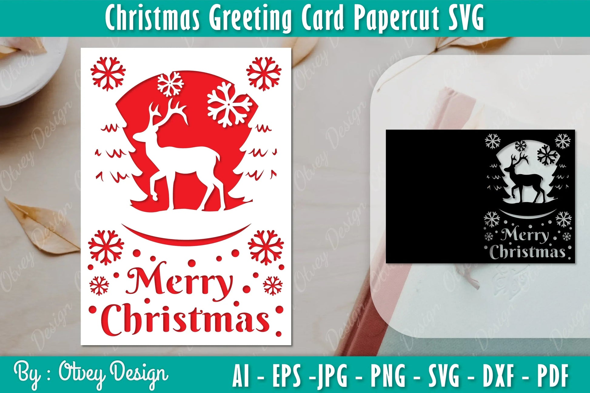 Christmas Greeting Card SVG Bundle 10 - CraftNest - Digital Crafting and Art