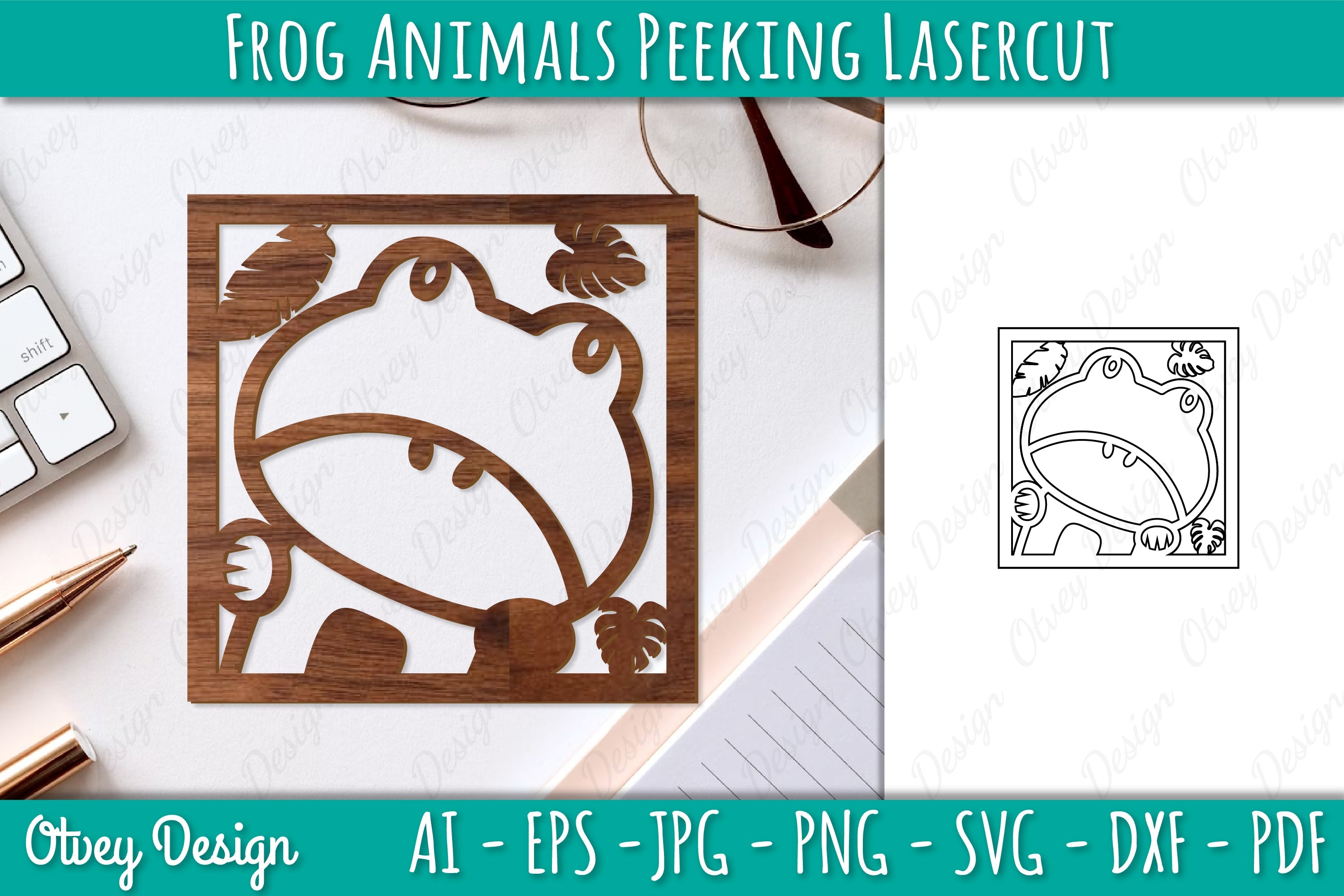 Animals Peeking Lasercut SVG Bundle 15 - CraftNest - Digital Crafting and Art