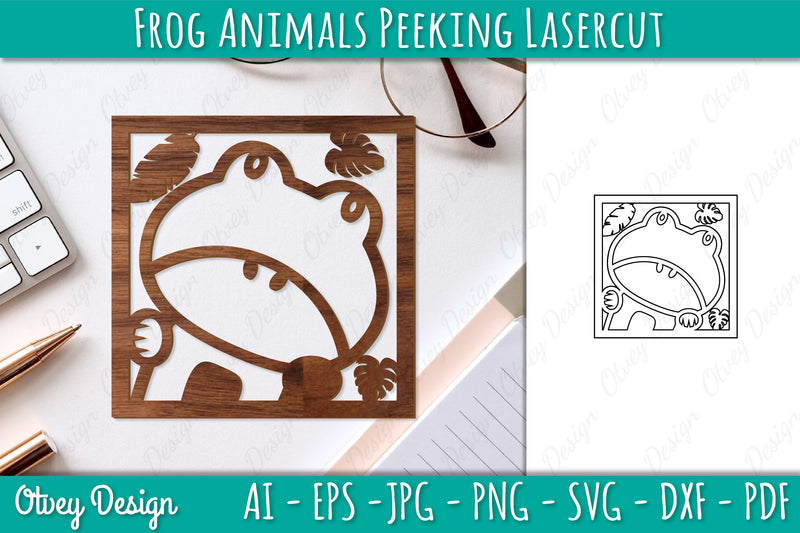 Animals Peeking Lasercut SVG Bundle 15 - CraftNest - Digital Crafting and Art