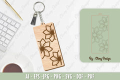 Flower Keychain Laser Cut SVG Bundle 20 - CraftNest - Digital Crafting and Art
