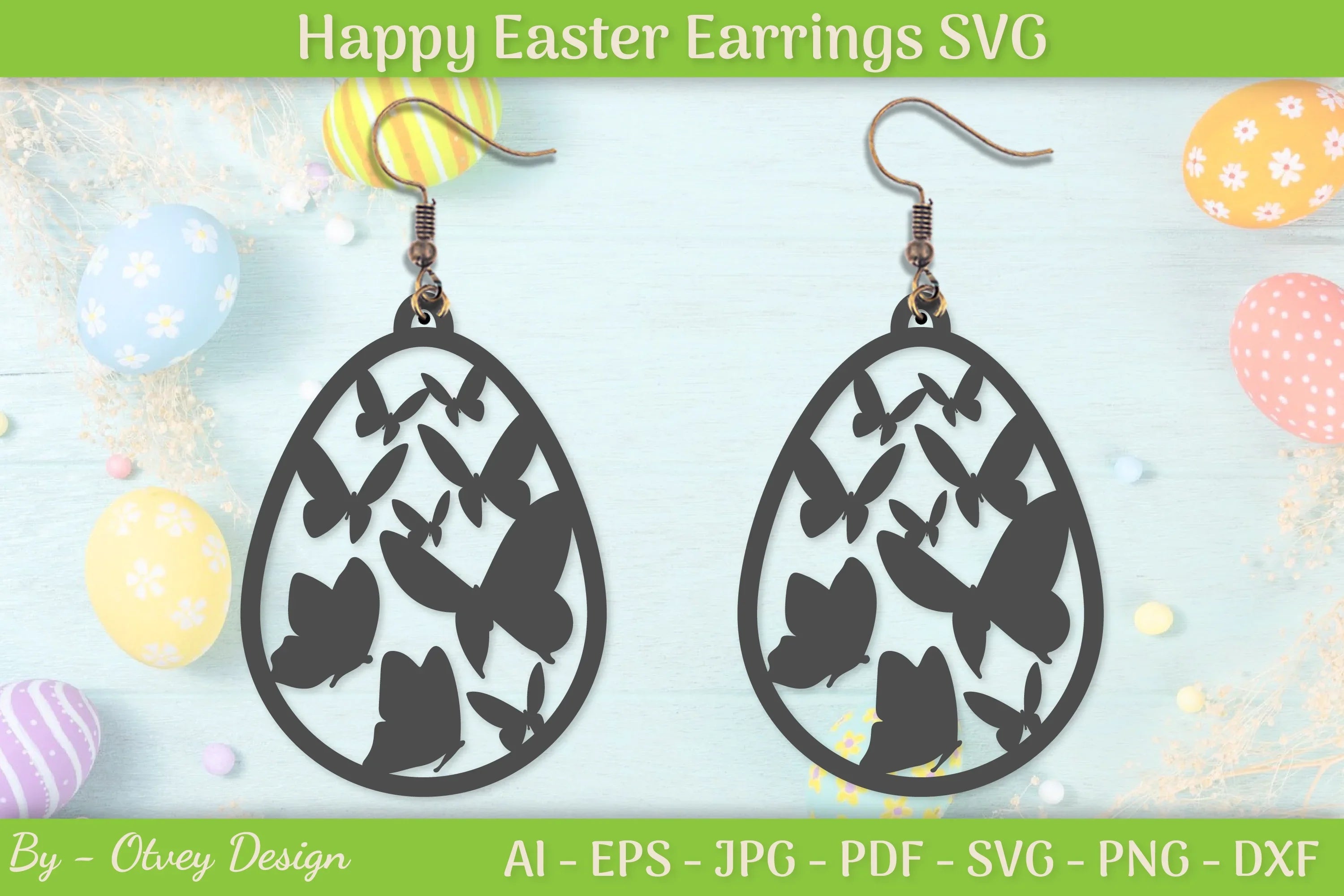 Easter Bunny Earring SVG Bundle 27 - CraftNest - Digital Crafting and Art
