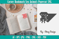 Corner Bookmark Sea Animals SVG Bundle 12 - CraftNest - Digital Crafting and Art