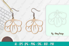 Flower Earring SVG Bundle 12 - CraftNest - Digital Crafting and Art