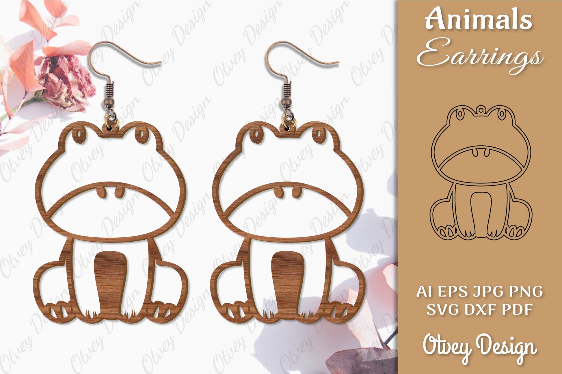 Animal Earrings SVG Bundle 15 - CraftNest - Digital Crafting and Art