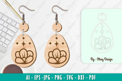 Flower Earring SVG Bundle 84 - CraftNest - Digital Crafting and Art