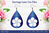 Laser Cut Flower Earrings SVG Bundle
